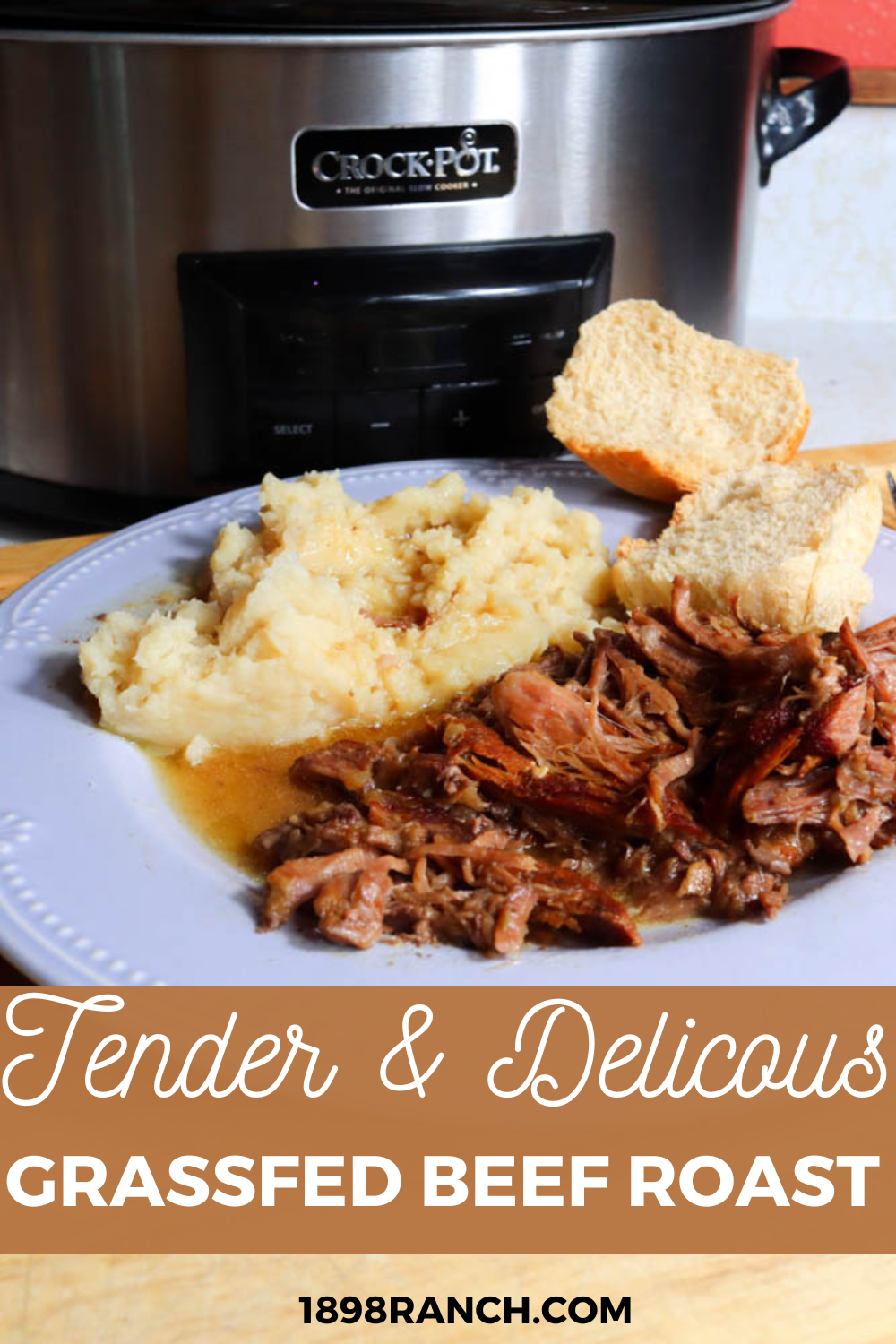 Tender Grassfed Beef Arm Roast (Slow Cooker) Recipe